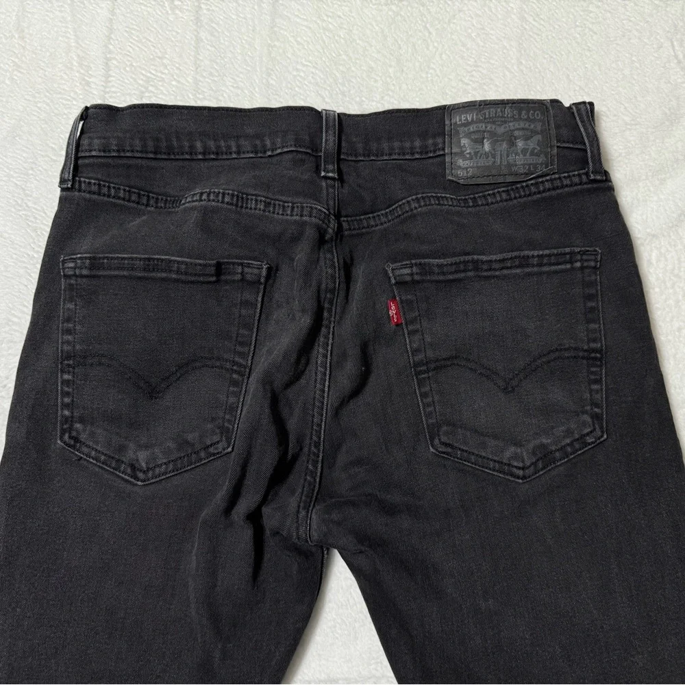 Levis 512‎ Jeans Mens 32x33 Black Slim Tapered Mid Rise Dark Wash Denim